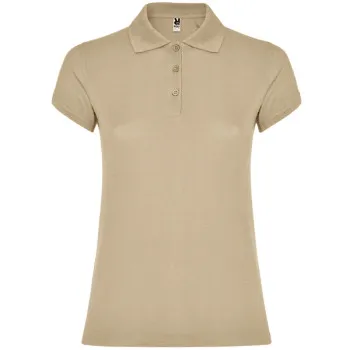 Women's tan polo shirt Star