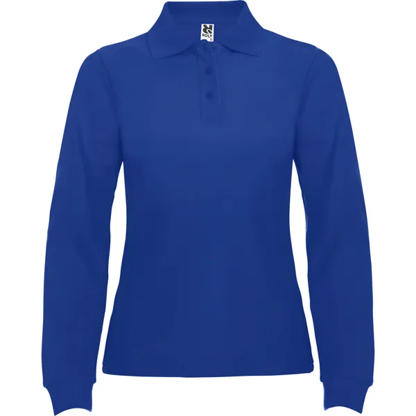 Women's bright blue long sleeve polo shirt Estrella T-shirt | Polo Roly