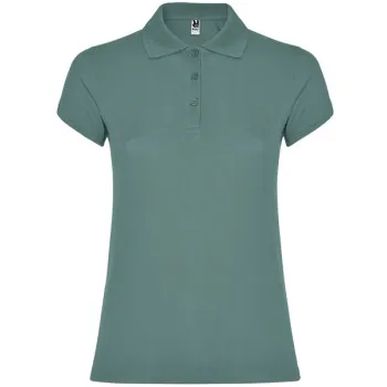 Women's sage green polo shirt Star