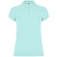 Moteriški šviesiai mėtiniai polo marškinėliai Star