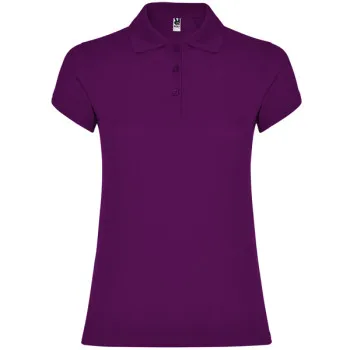 Women's purple polo shirt Star