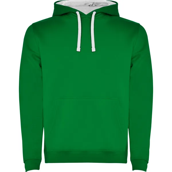 Šviesiai žalias/baltas džemperis su gobtuvu Urban Džemperiai su gobtuvu Roly