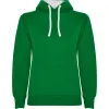 Damska zielono-biała bluza z kapturem Urban women