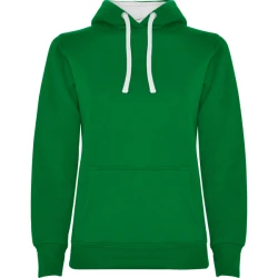 Moteriškas žalias/baltas džemperis su gobtuvu Urban women