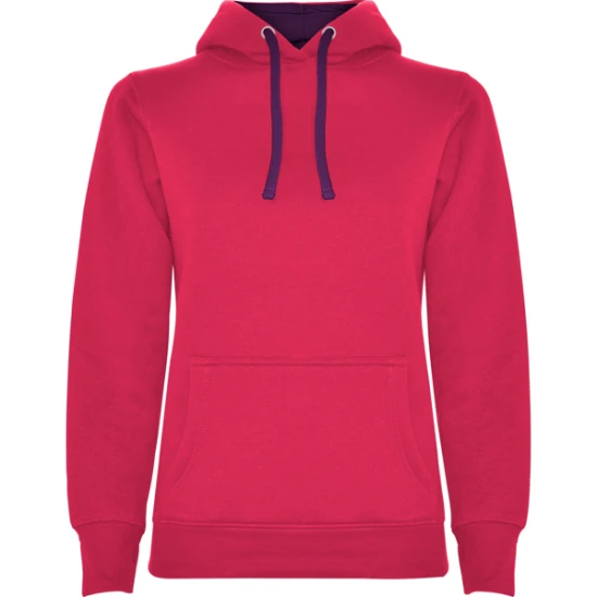 Moteriškas rožinis/vioetinis džemperis su gobtuvu Urban women Džemperiai su gobtuvu Roly