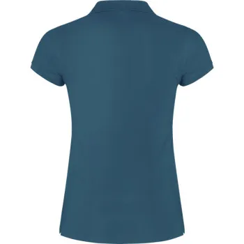 Women's steel blue polo shirt Star