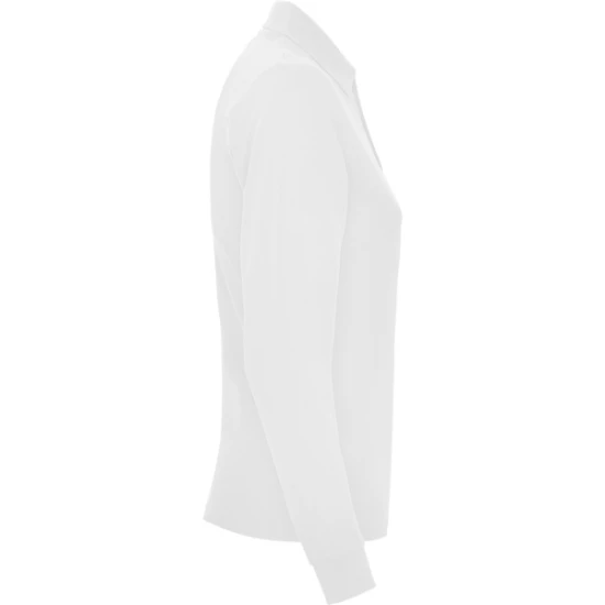 Moteriški balti polo marškinėliai ilgomis rankovėmis Estrella Marškinėliai | Polo Roly