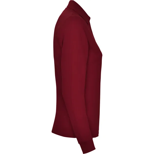 Women's burgundy long sleeve polo shirt Estrella T-shirt | Polo Roly
