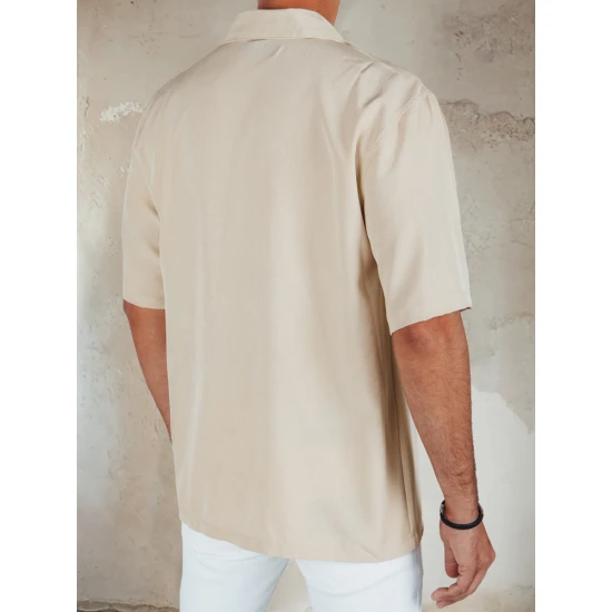 Vyriški rusvi marškiniai trumpomis rankovėmis Kenat Marškiniai