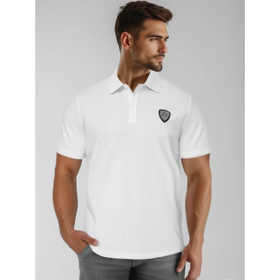 Vyriški balti polo marškinėliai Sharp POLO marškinėliai