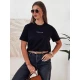 Moteriški juodi marškinėliai Woman Marškinėliai su užrašais
