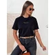 Moteriški juodi marškinėliai Woman Marškinėliai su užrašais