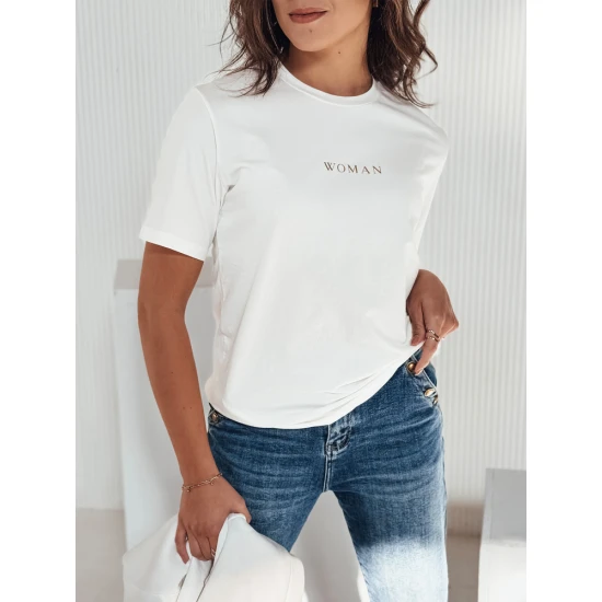 Moteriški balti marškinėliai Woman Marškinėliai su užrašais
