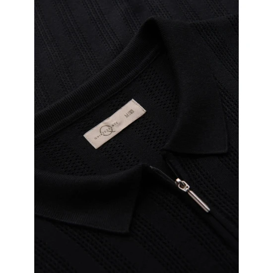 Vyriška juodos spalvos polo marškinėliai Elegant POLO marškinėliai