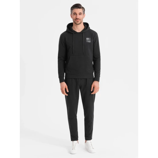 Vyriškas juodos spalvos laisvalaikio komplektas Denat Vyriški komplektai