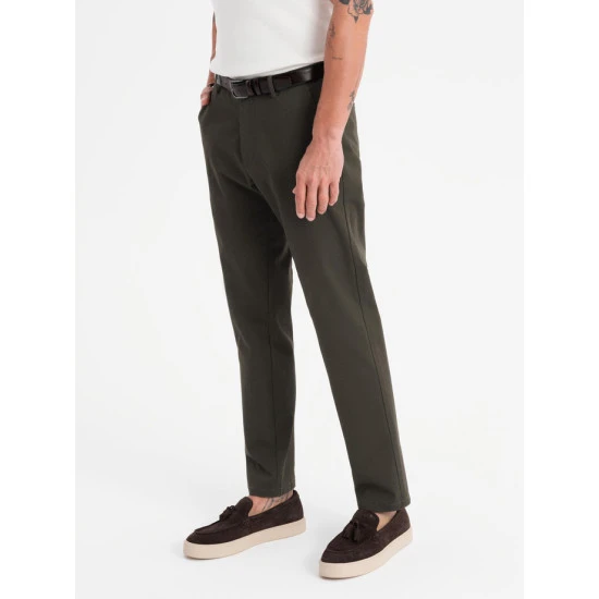 Vyriškos chaki spalvos kelnės Tuman Klasikinės kelnės