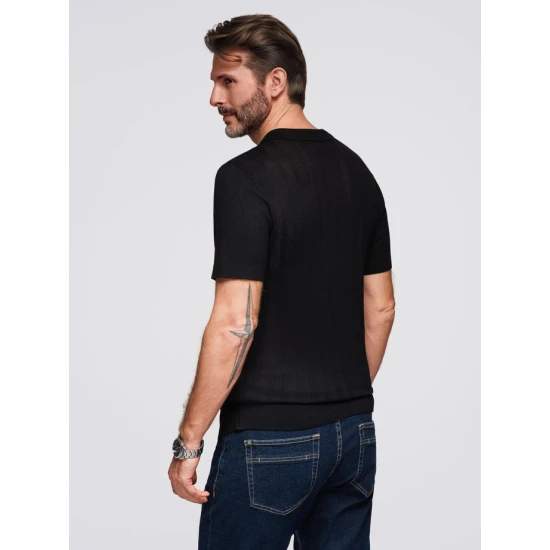 Vyriška juodos spalvos polo marškinėliai Elegant POLO marškinėliai