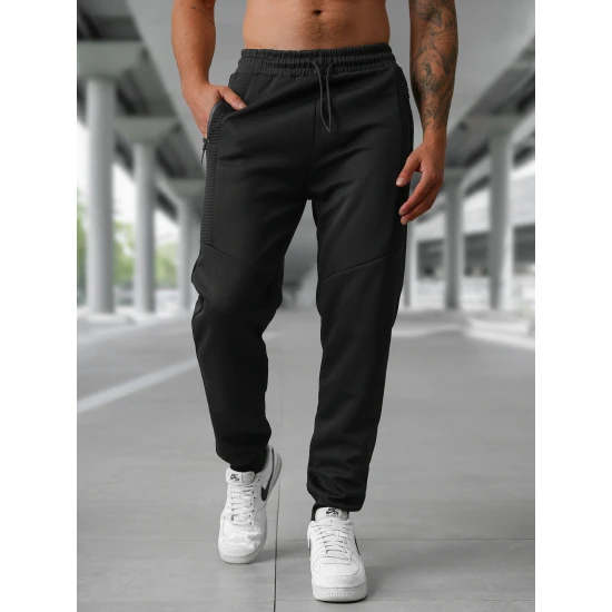 Vyriškos juodos laisvalaikio kelnės Amestin Kelnės