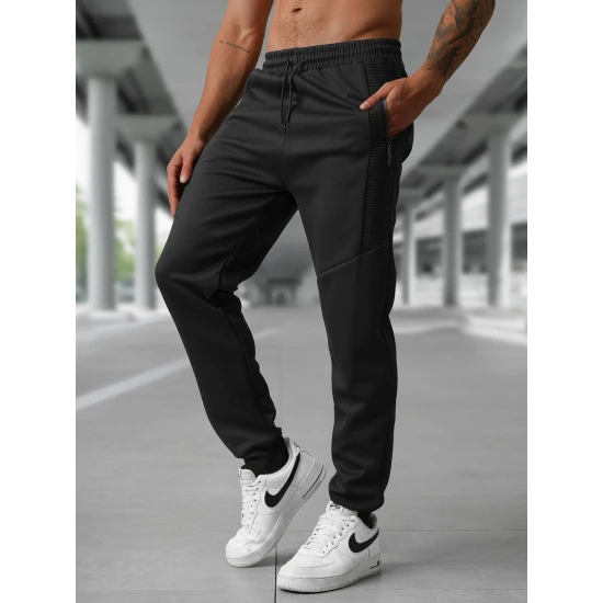 Vyriškos juodos laisvalaikio kelnės Amestin Kelnės