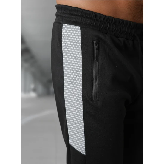 Vyriškos juodos laisvalaikio kelnės Emit Laisvalaikio kelnės