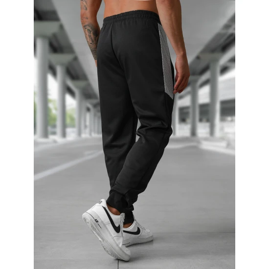 Vyriškos juodos laisvalaikio kelnės Emit Laisvalaikio kelnės