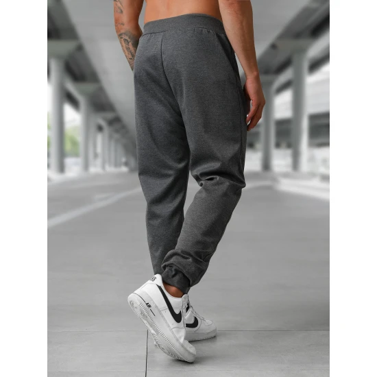 Vyriškos tamsiai pilkos kelnės Rene Laisvalaikio kelnės