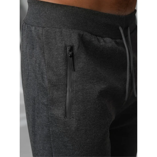 Vyriškos tamsiai pilkos kelnės Rene Laisvalaikio kelnės