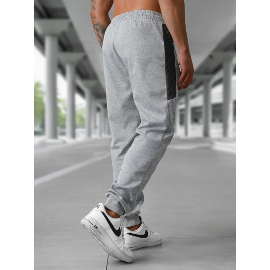 Vyriškos šviesiai pilkos laisvalaikio kelnės Emit Laisvalaikio kelnės