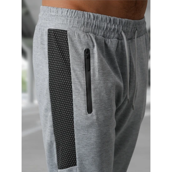 Vyriškos šviesiai pilkos laisvalaikio kelnės Emit Laisvalaikio kelnės