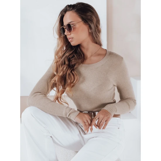 Moteriškas rusvas megztinis Gino Palaidinės ir marškiniai