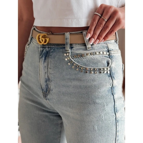 Moteriški mėlyni džinsiai Modnevis Džinsai ir Kelnės