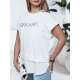 Moteriški baltos spalvos marškinėliai Dreams Marškinėliai su užrašais