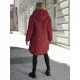 Moteriška žieminė dvipusė bordo striukė su gobtuvu Ela Moteriškos striukės