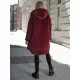Moteriška žieminė dvipusė bordo striukė su gobtuvu Ela Moteriškos striukės