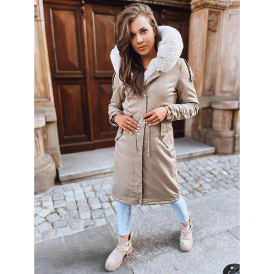 Rusva ilga moteriška striukė Harpe Striukės