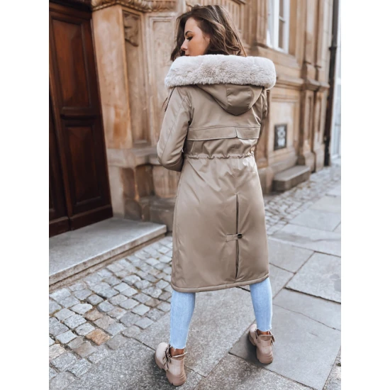 Rusva ilga moteriška striukė Harpe Striukės