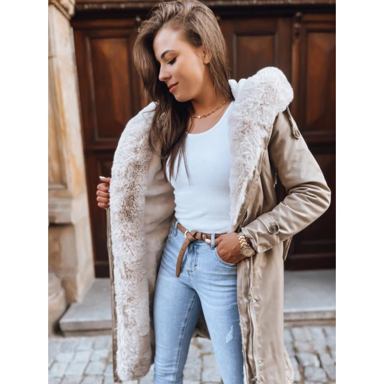 Rusva ilga moteriška striukė Harpe Striukės