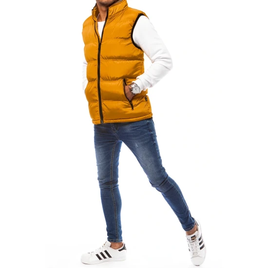 Dygsniuota vyriška geltona liemenė Lider Liemenės