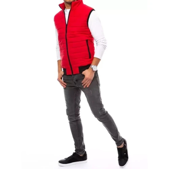 Dygsniuota vyriška raudona liemenė Lider Liemenės