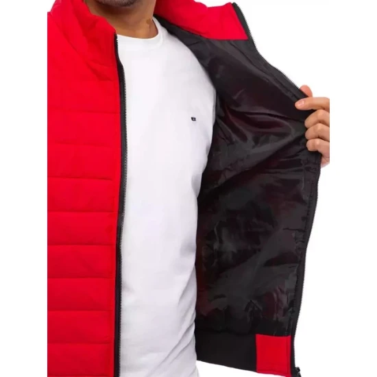 Dygsniuota vyriška raudona liemenė Lider Liemenės