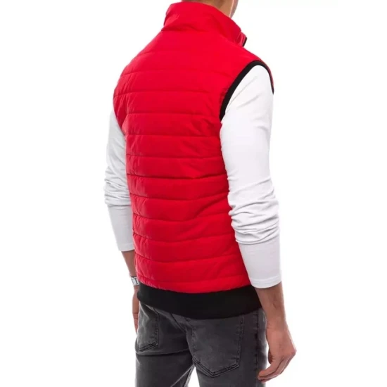 Dygsniuota vyriška raudona liemenė Lider Liemenės