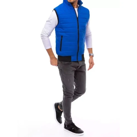 Dygsniuota vyriška mėlyna liemenė Lider Liemenės