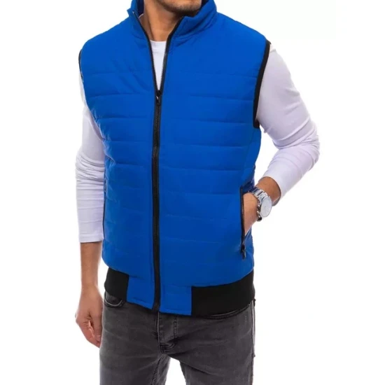 Dygsniuota vyriška mėlyna liemenė Lider Liemenės