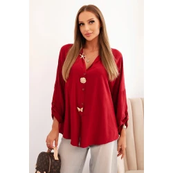 Moteriški raudonos spalvos marškiniai Lens