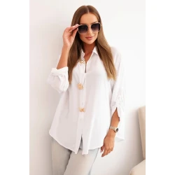 Moteriški baltos spalvos marškiniai Lens