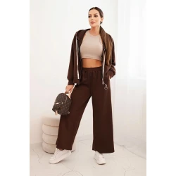 Moteriškas rudas laisvalaikio kostiumas Jener