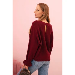 Moteriškas bordo megztinis Aidina