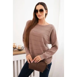 Moteriškas rudos spalvos megztinis Dora