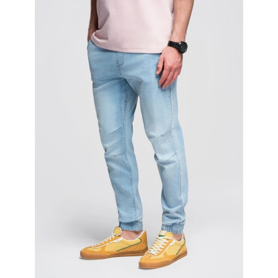 Vyriškos šviesiai mėlynos spalvos kelnės Cosmi Džinsai ir Jogeriai