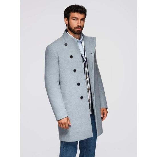 Vyriškas pilkas paltas Adre Vyriškos Striukės ir Paltai